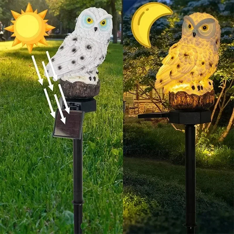 Handgefertigte magische Solar-Eulen